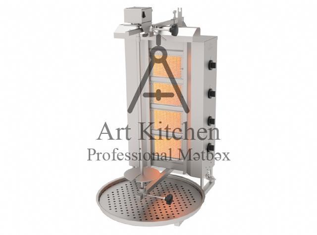 ADG-4U Döner Ocağı 4 Gözlü Üstten Motorlu